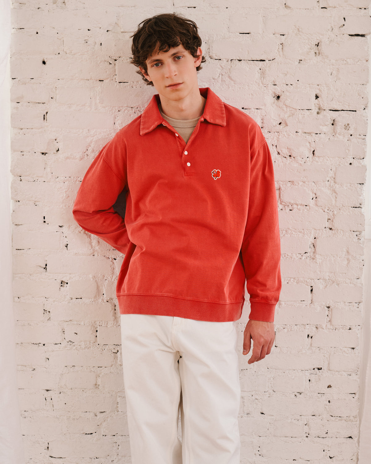 Merci - Polo Silas - Rouge Délavé