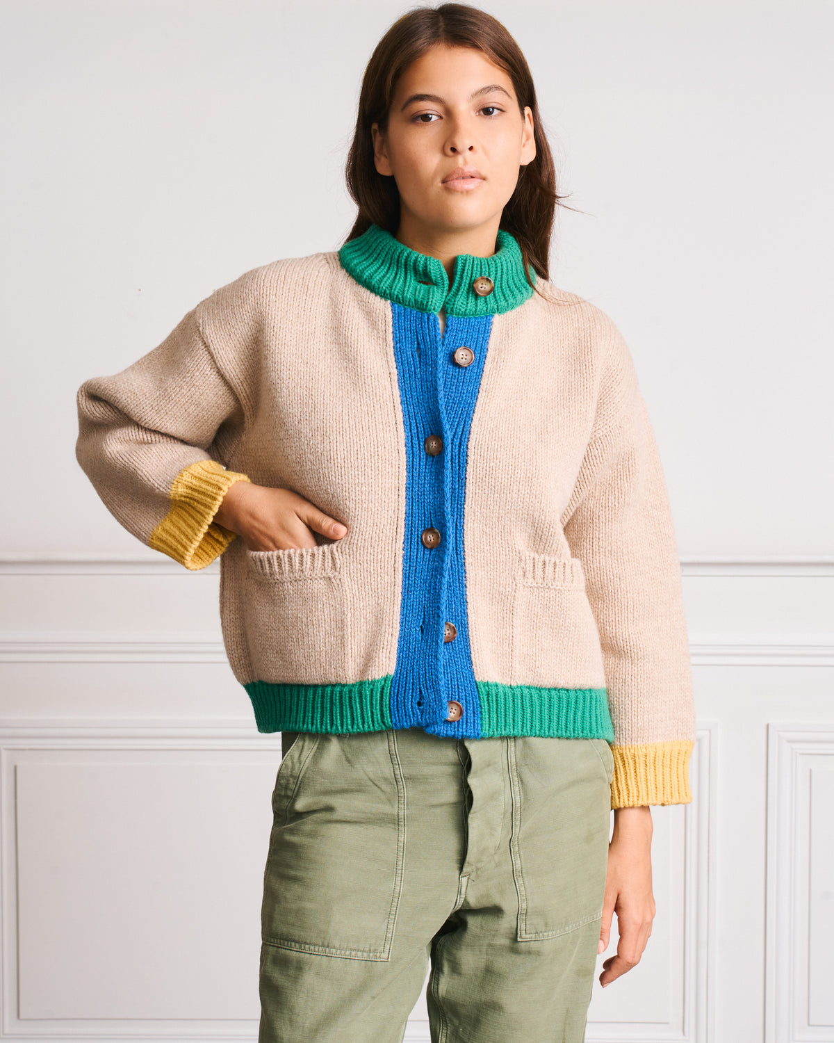 Merci - Cardigan Flora - Ecru Multi