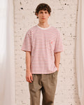 Merci - Vadim Striped T-Shirt - White & Mauve