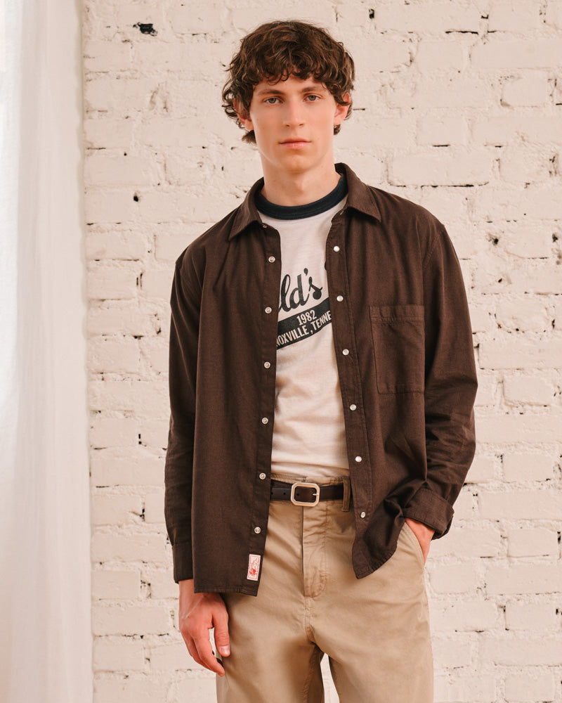 Merci - Chemise Pietro Flanelle - Marron