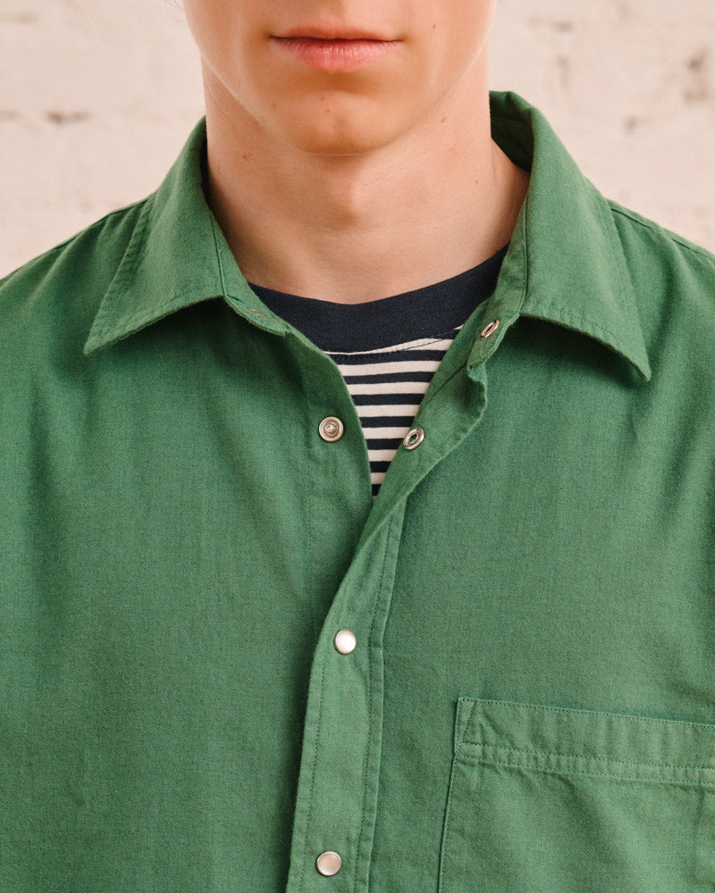 Merci - Chemise Pietro Flanelle - Vert