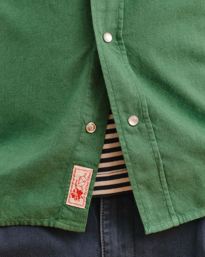 Merci - Chemise Pietro Flanelle - Vert