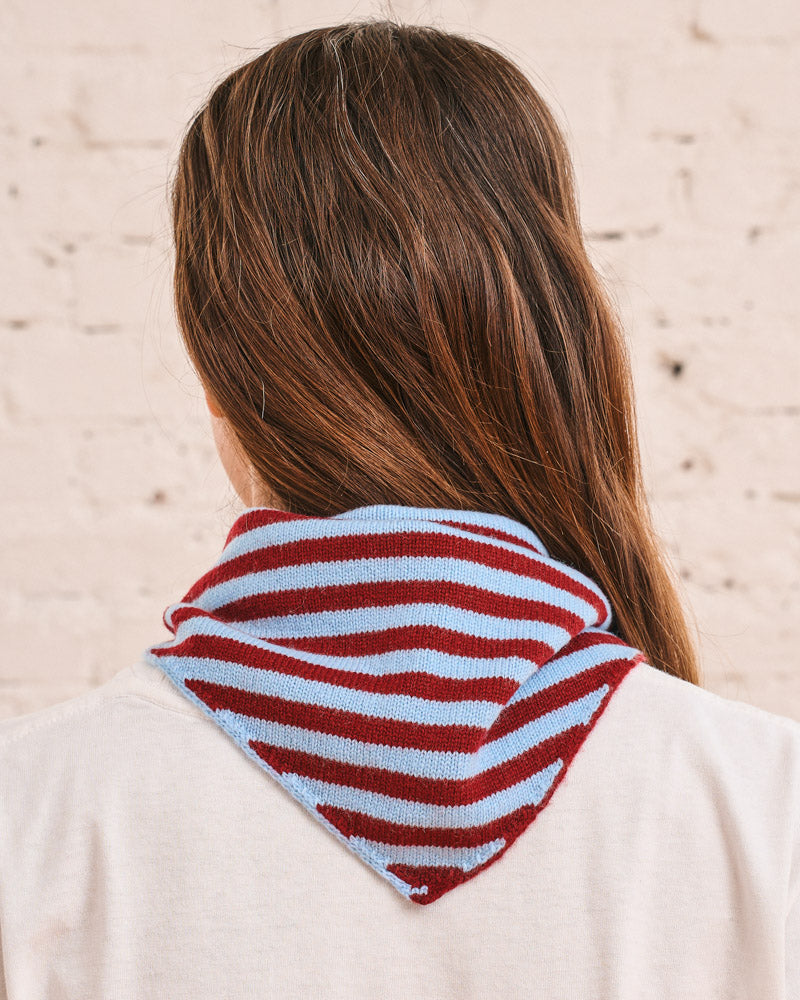 Merci - Bandana Martine Rayures - Rouge & Bleu