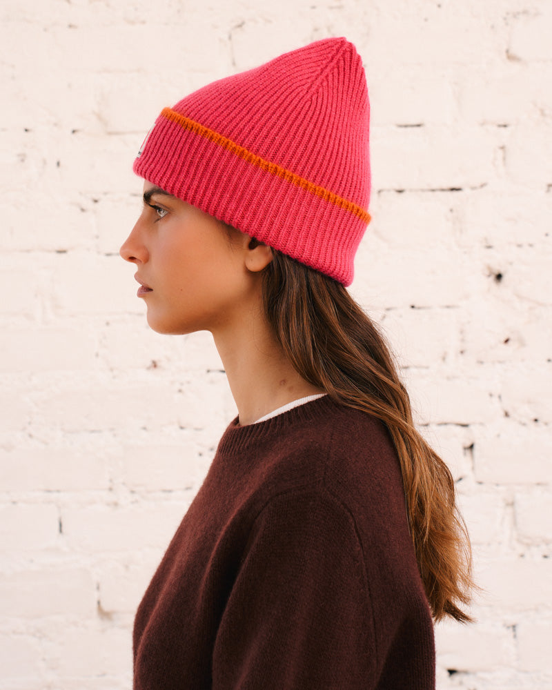 Merci - Bonnet Lucky Bicolore - Rose & Orange