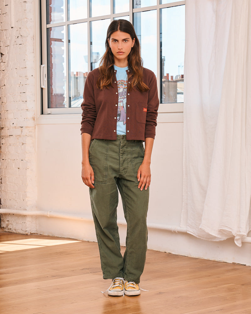 Merci - Gilet Rose - Marron