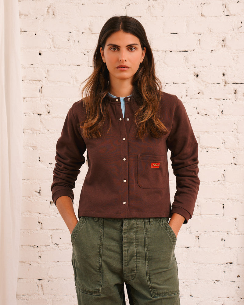 Merci - Gilet Rose - Marron