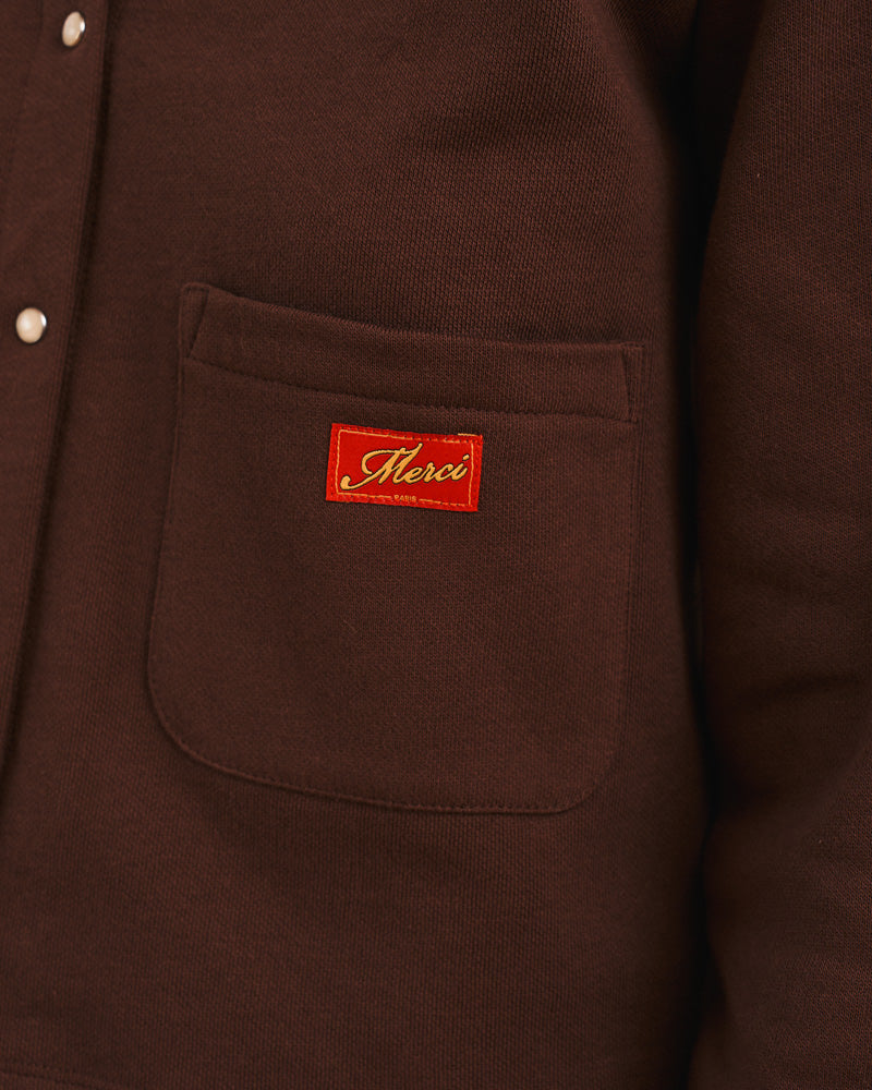 Merci - Gilet Rose - Marron