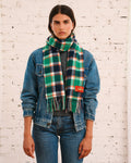 Merci - Arlo Check Scarf - Green Orange and Navy