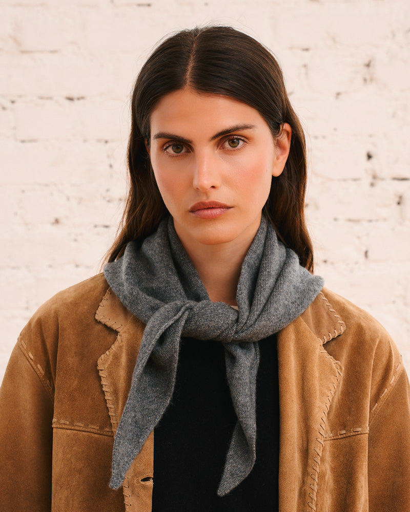 Merci - Bandana En Cachemire Martine - Gris Chiné
