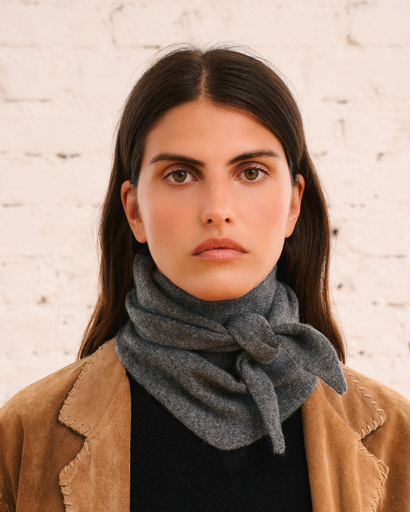 Merci - Bandana En Cachemire Martine - Gris Chiné