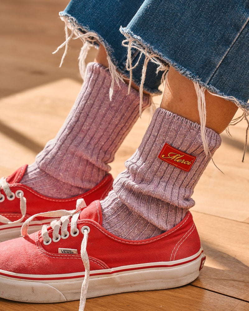 Merci - Chaussettes Sacha - Mauve