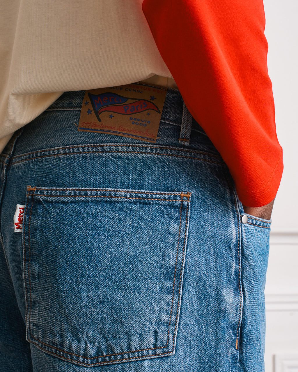 Merci - Jeans Droit Trèfle - Stonewash