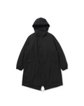 Manteau hybride noir Snow Peak Takibi avec capuche, poches latérales et coupe parka technique pour Merci Paris