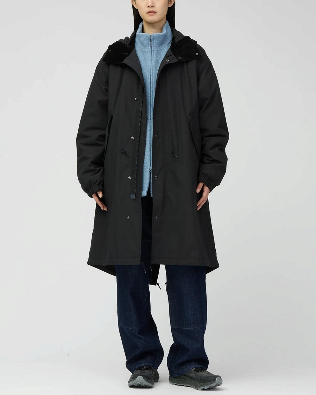 Manteau hybride Merci Paris Snow Peak noir résistant aux flammes avec doublure amovible et capuche ajustable