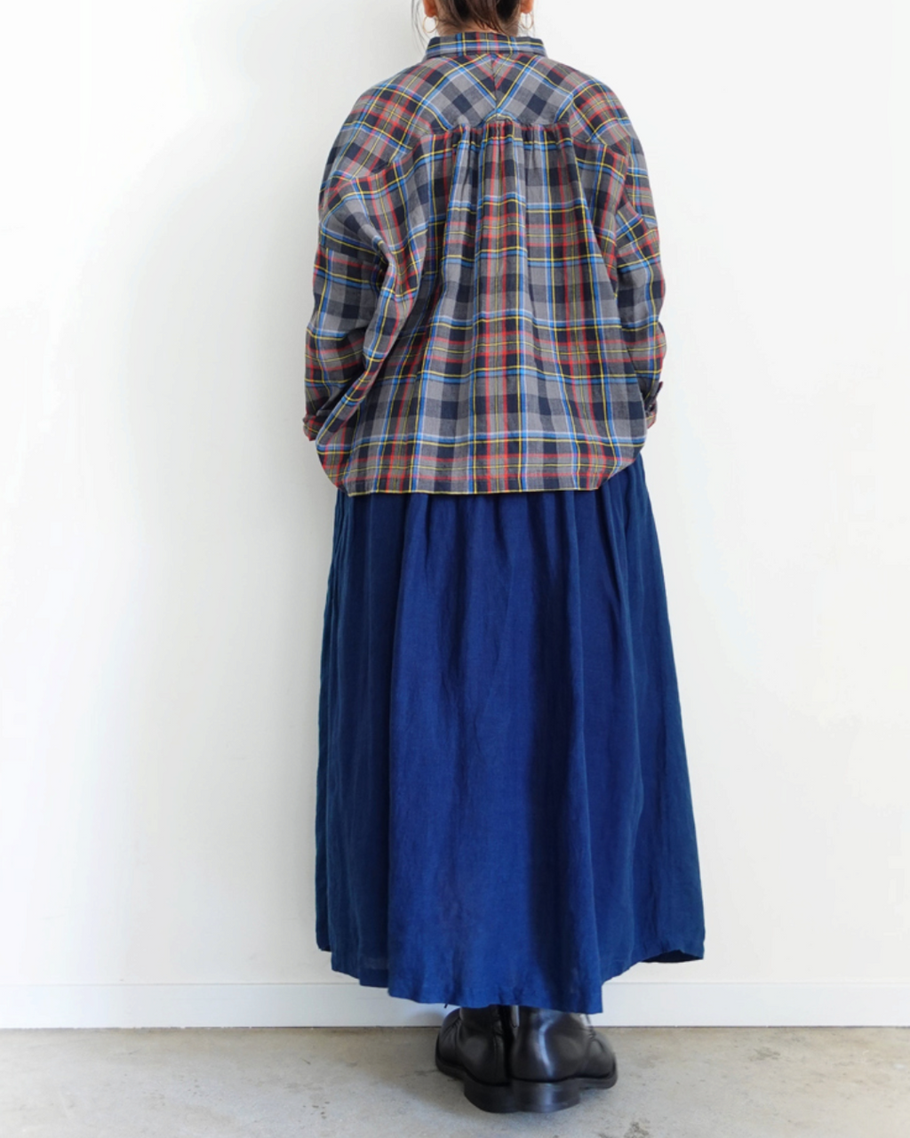 Ichi - Tartan Check Shirt - Grey
