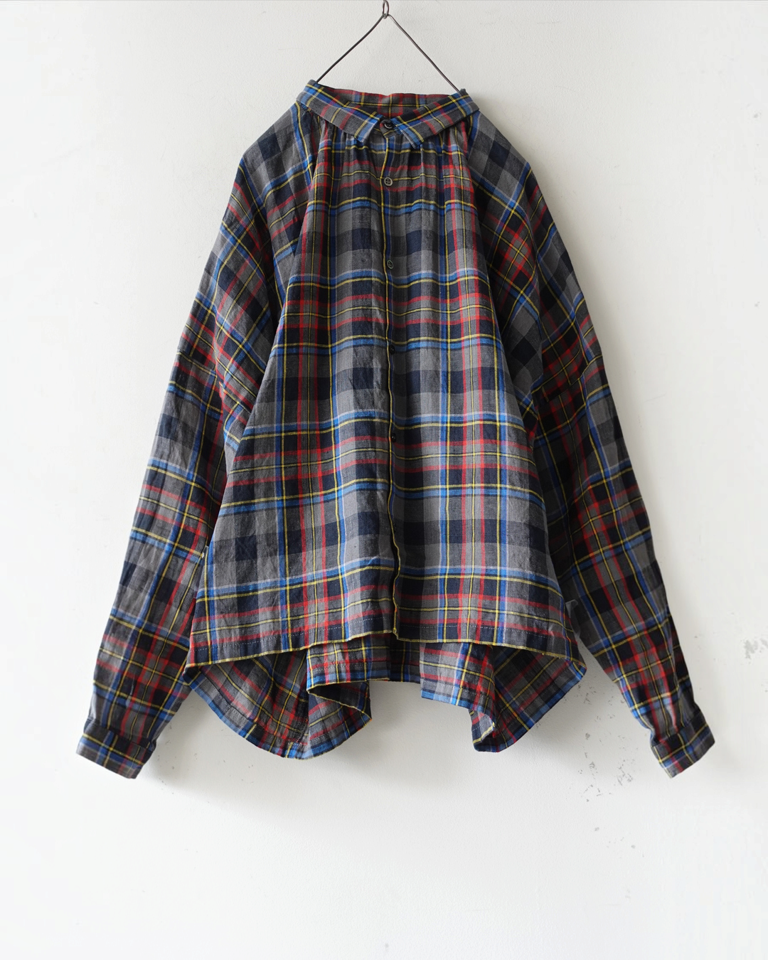 Ichi - Tartan Check Shirt - Grey