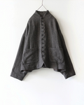 Ichi - Wool Gauze Houndstooth Jacket - Mocha