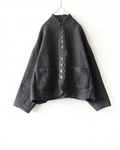 Ichi - Wool Gauze Houndstooth Jacket - Charcoal