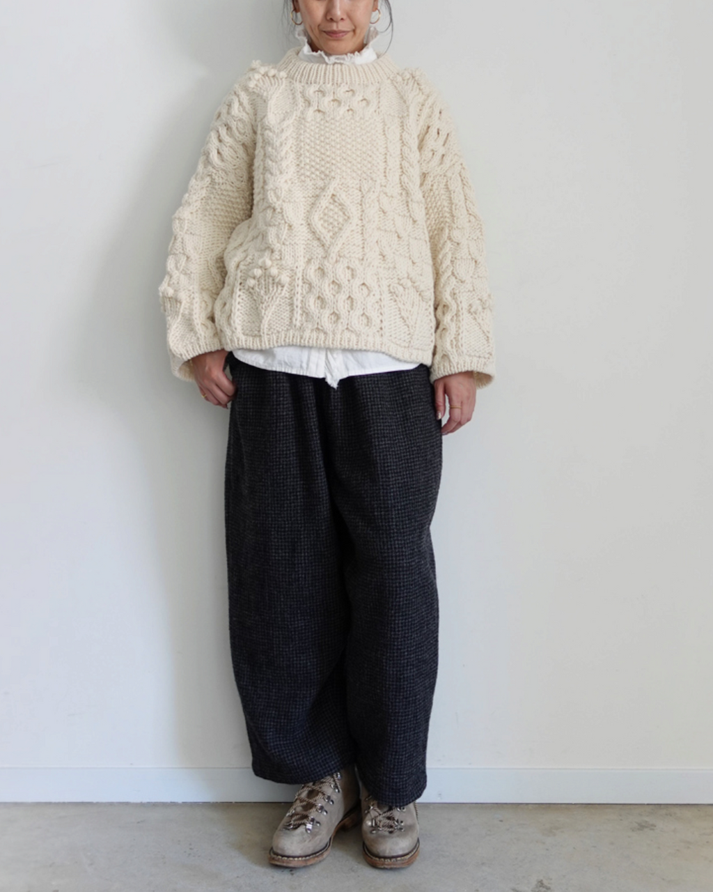 Ichi - Peru Hand Knit Pullover - White