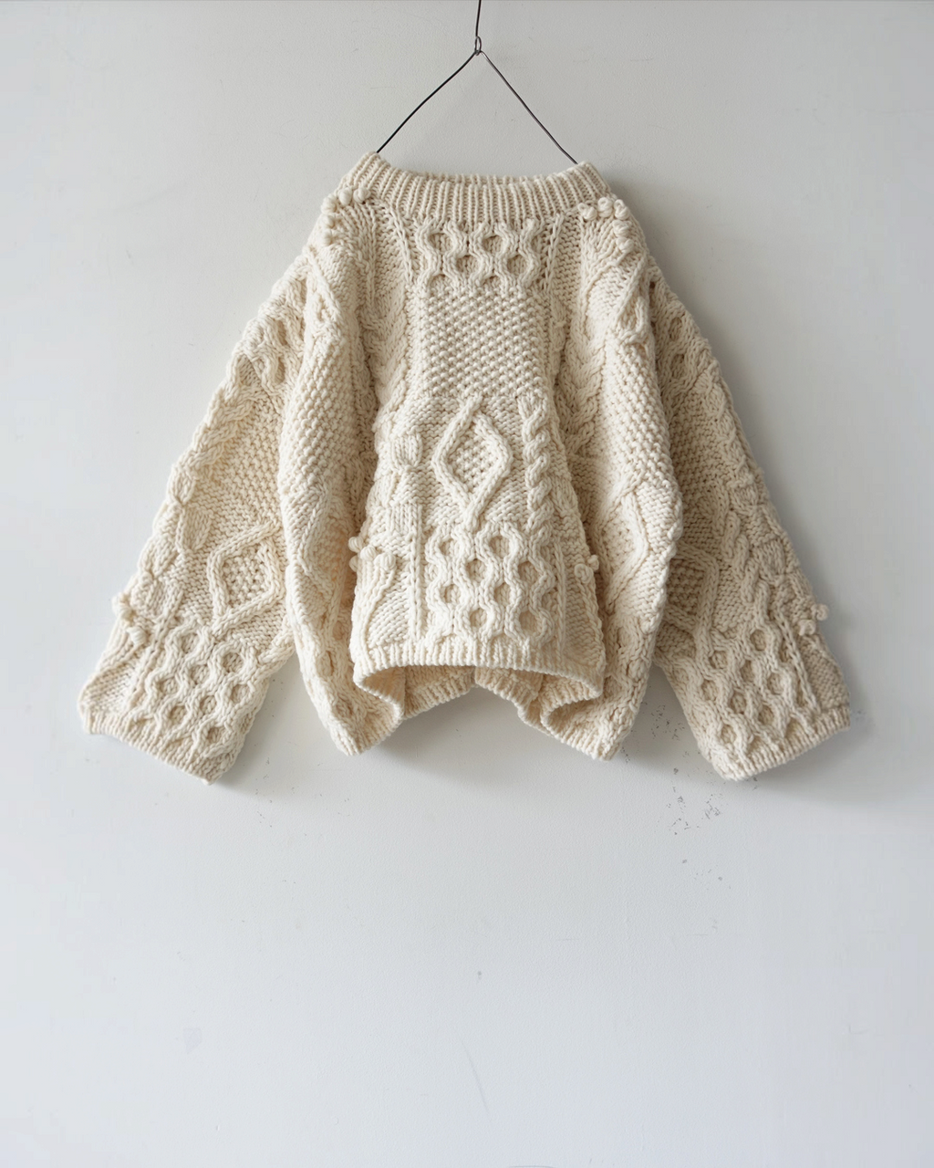 Ichi - Peru Hand Knit Pullover - White