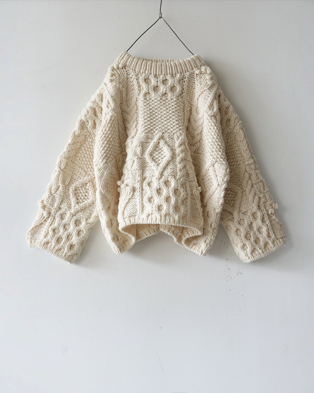 Ichi - Peru Hand Knit Pullover - White