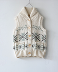 Ichi - Peru Hand Knit Vest - White