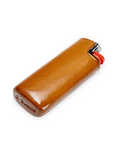 Étui à briquet Merci Paris Il Bussetto en cuir tannage végétal couleur biscuit pour briquet BIC Mini sans couture