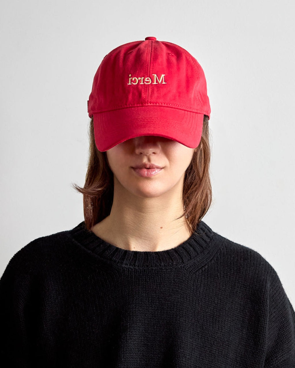 Merci - Mirror Cap - Red & Ecru
