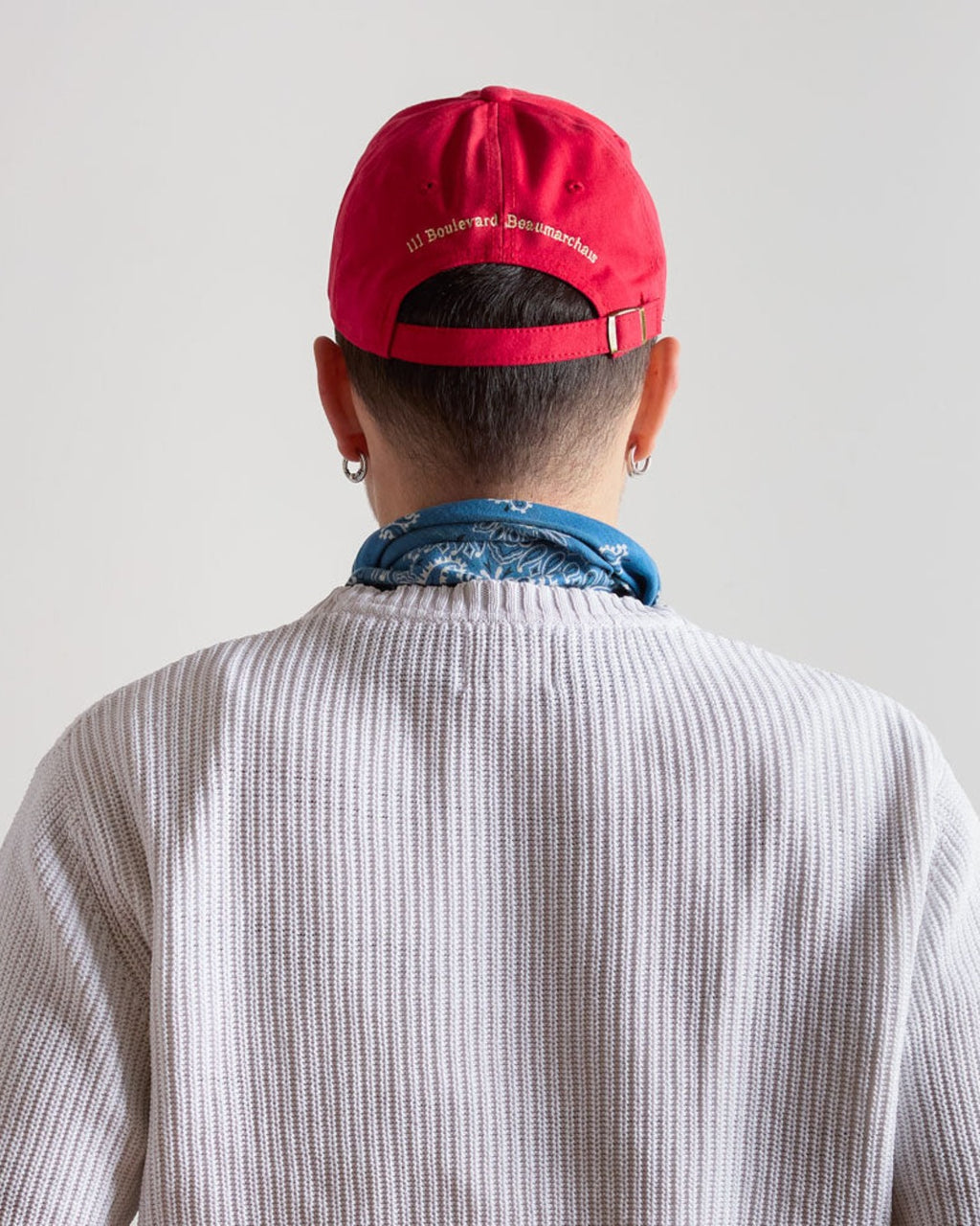 Merci - Mirror Cap - Red & Ecru