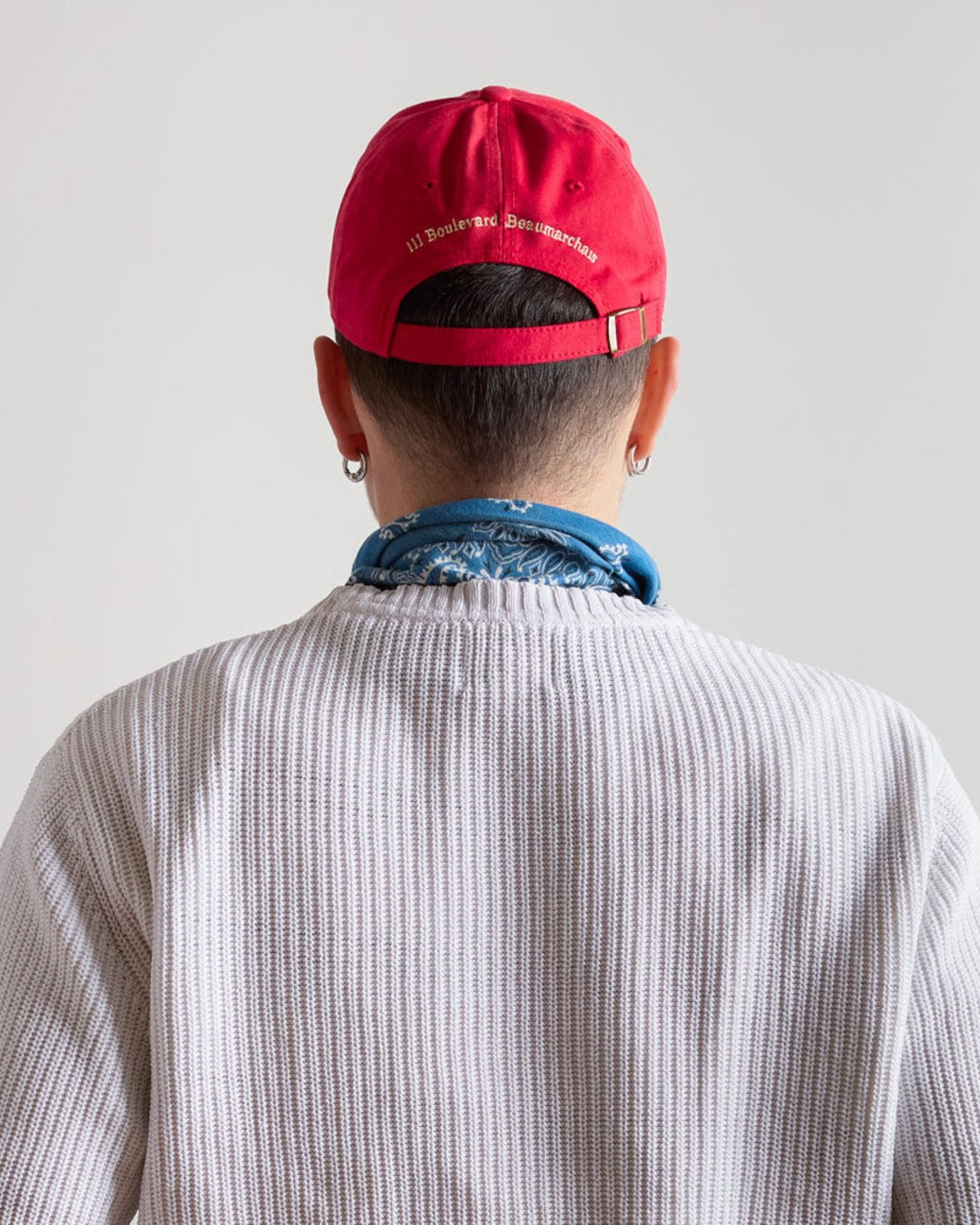 Merci - Mirror Cap - Red & Ecru