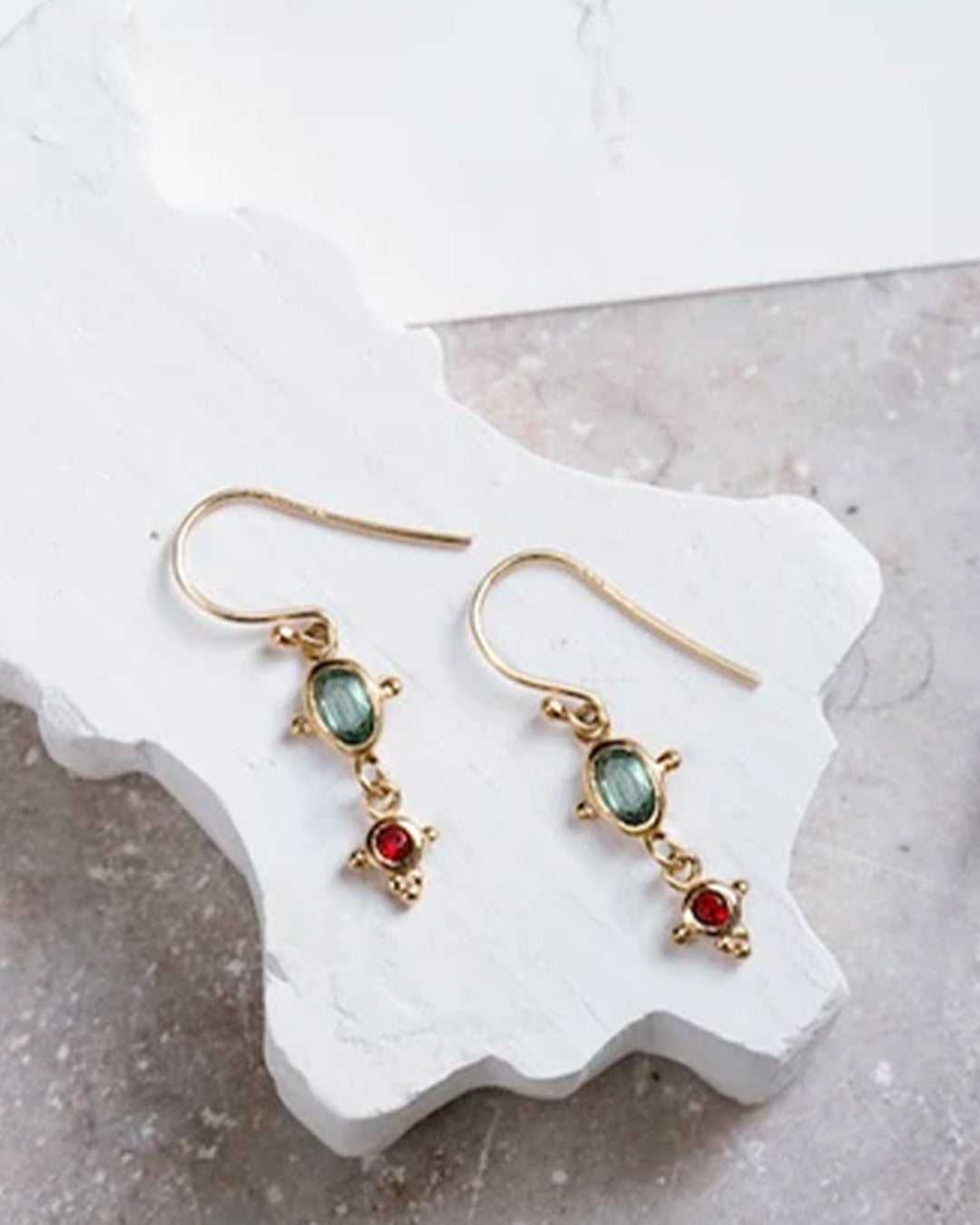 Alix D Reynis - Leo earrings - Red Tourmaline