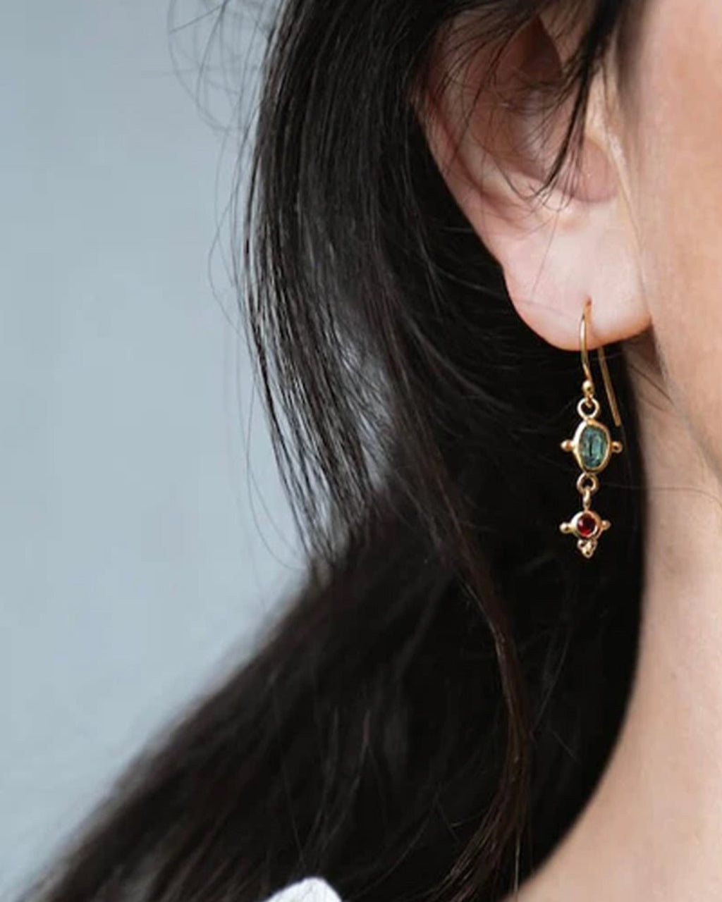 Alix D Reynis - Leo earrings - Red Tourmaline