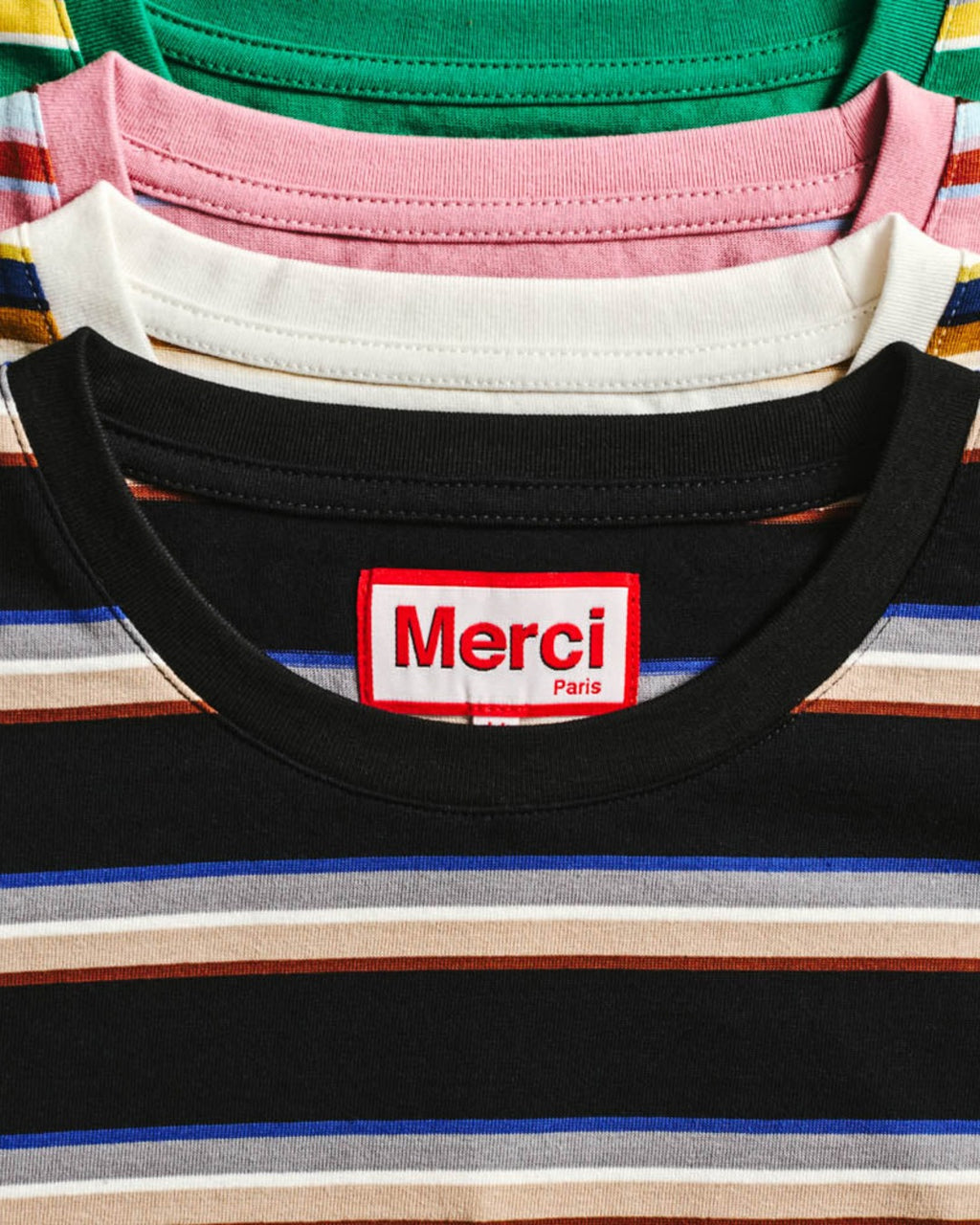 Merci - T-Shirt Lola Stripes - Noir