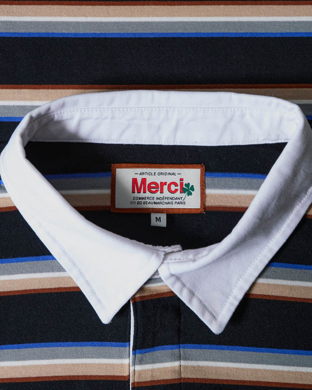 Merci - Caden Stripes Polo - Black