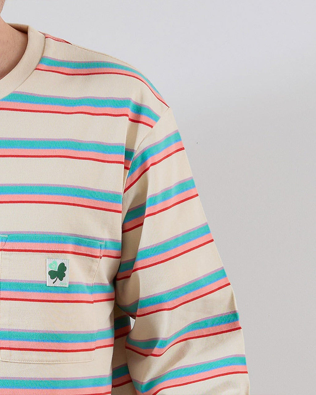 Merci - T-shirt Vadim Stripes LS - Pink