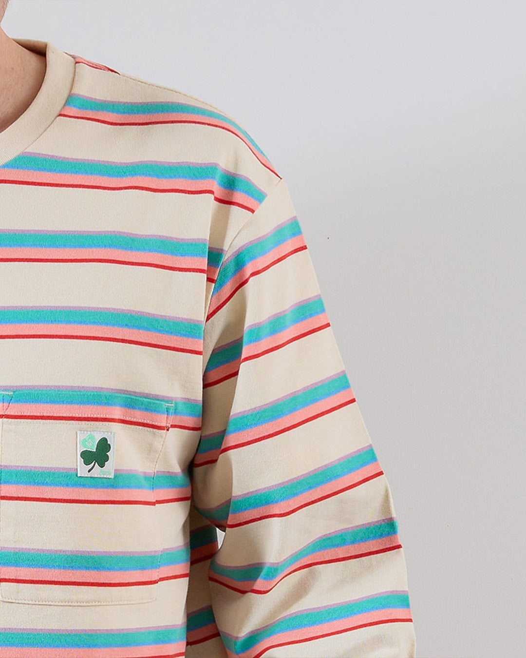 Merci - T-shirt Vadim Stripes LS - Pink