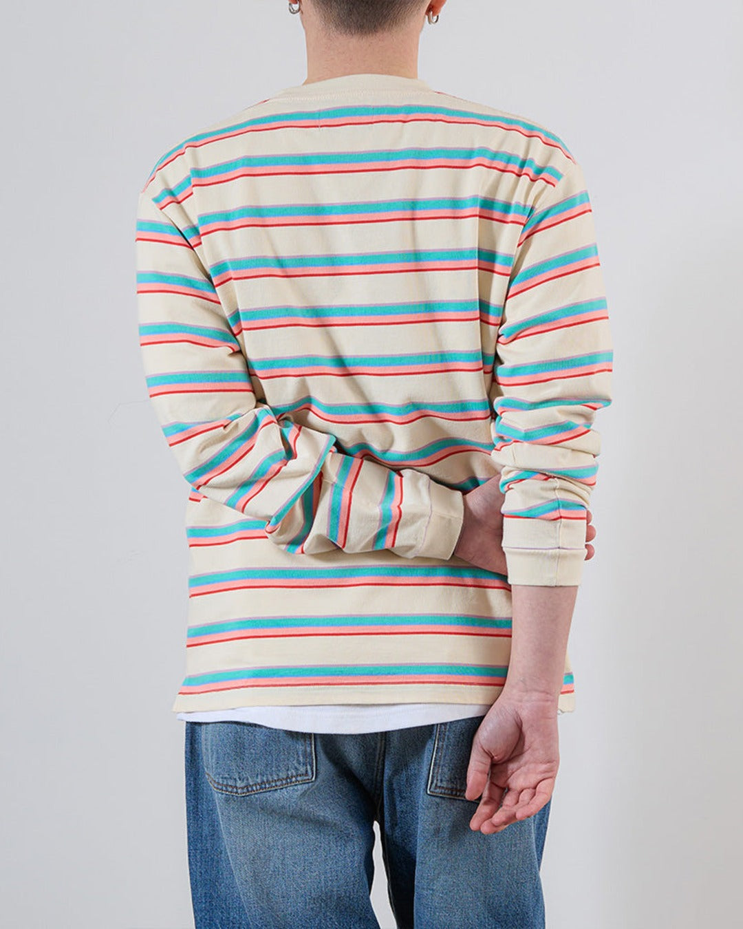 Merci - T-shirt Vadim Stripes LS - Pink