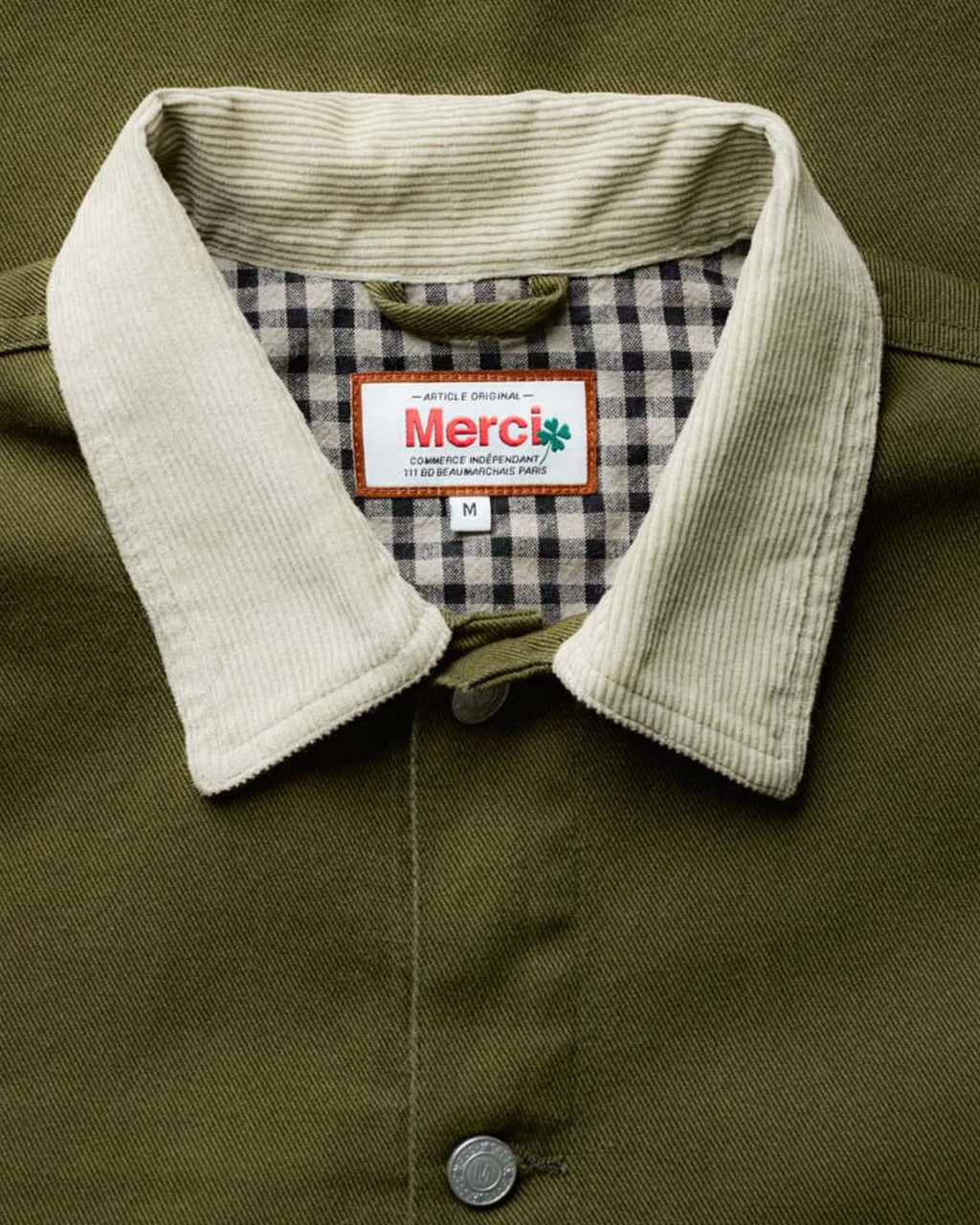 Merci - Veste Marvin - Olive & Crème