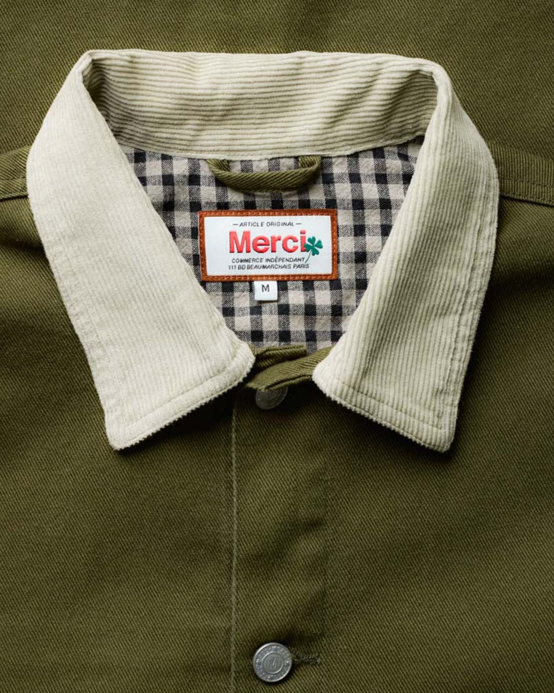 Merci - Veste Marvin - Olive & Crème