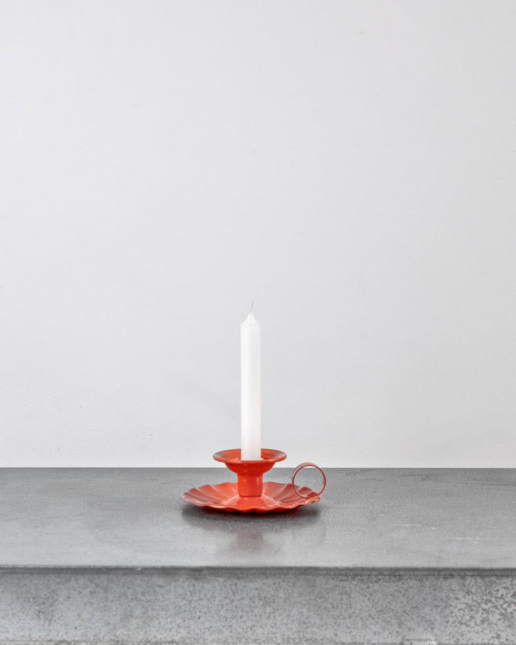 Italo Ottinetti - Aluminum candleholder - Orange