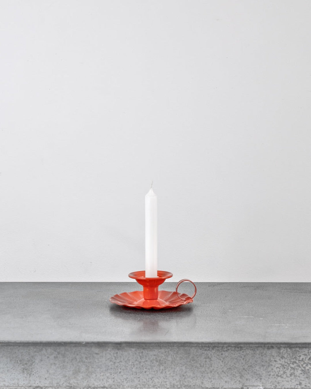 Italo Ottinetti - Aluminum candleholder - Orange