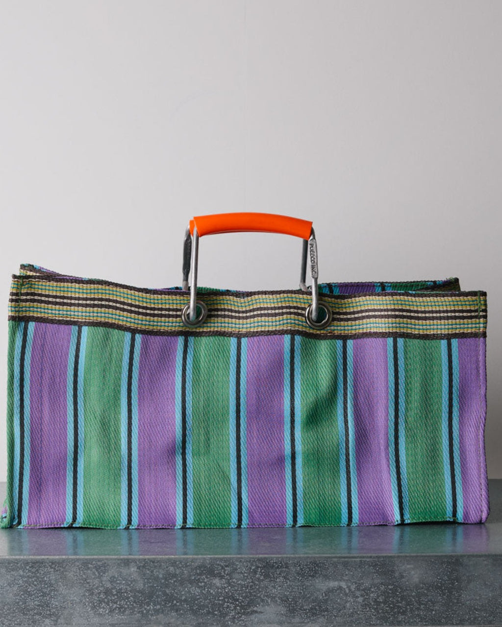Puebco - Rectangular basket - Green & Purple