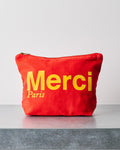 Merci - Cotton pouch - Red & Ochre