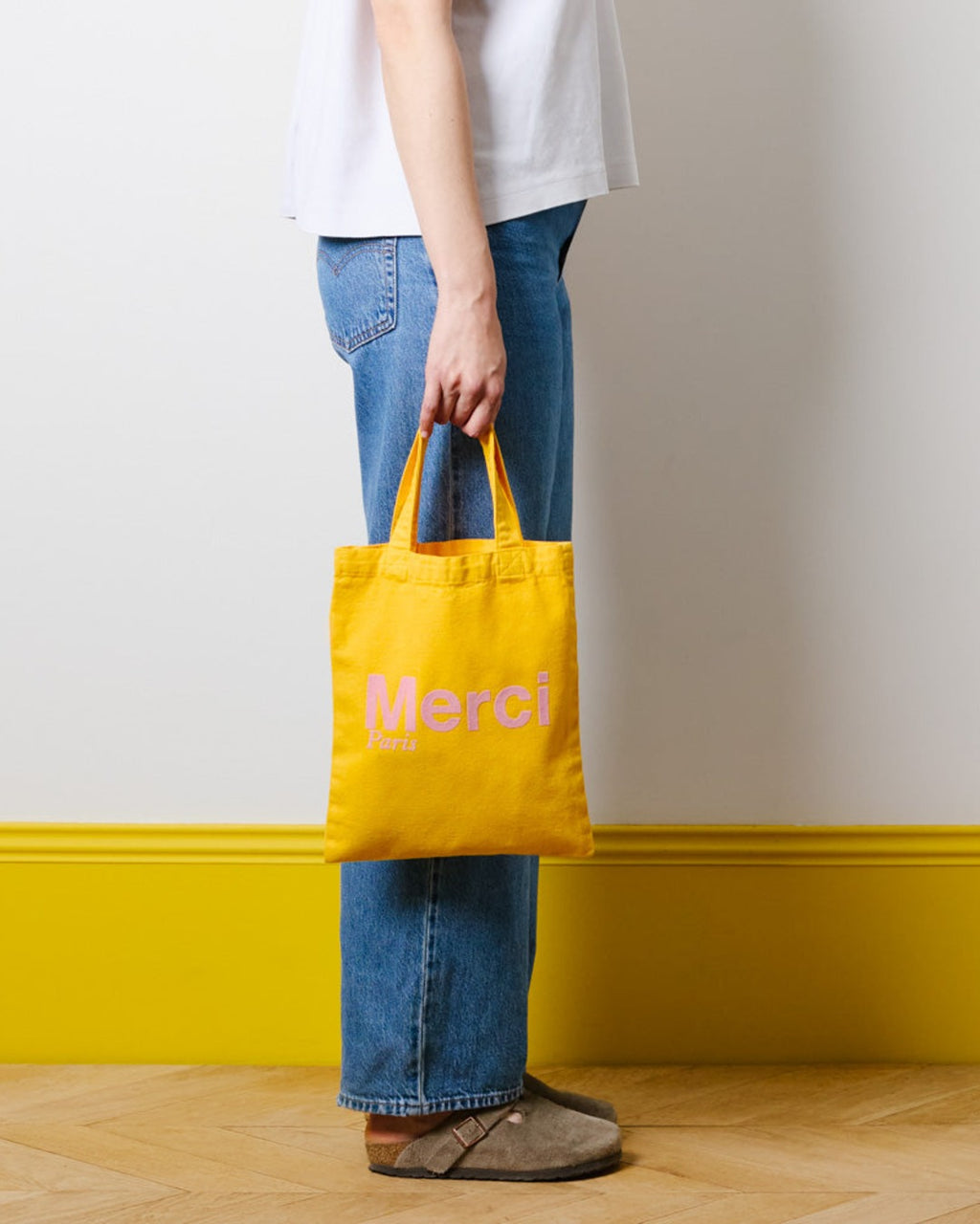 Merci - Tote Bag En Coton - Ochre & Rose