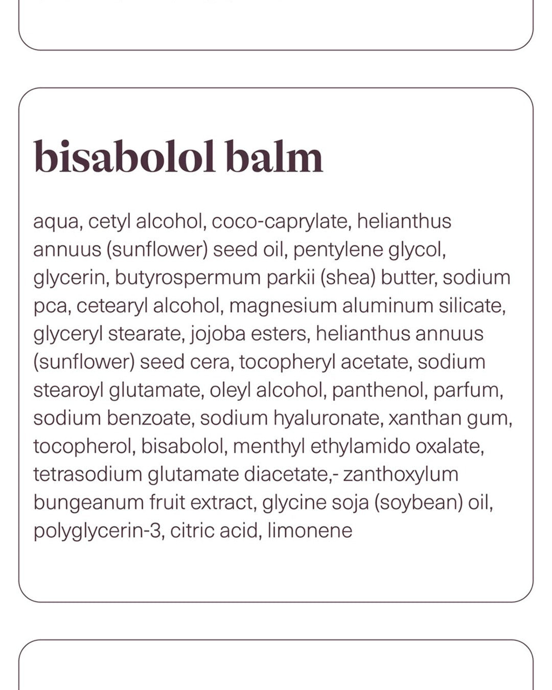 Prescription Skincare - Baume Bisabolol