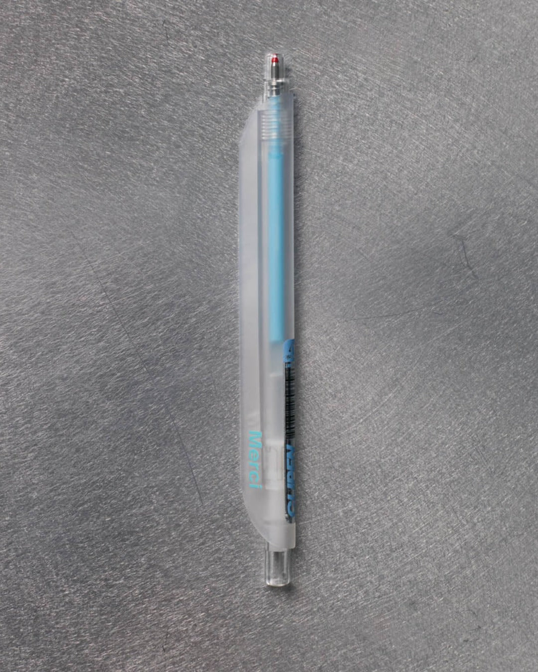 Merci - Stylo Transparent - Bleu