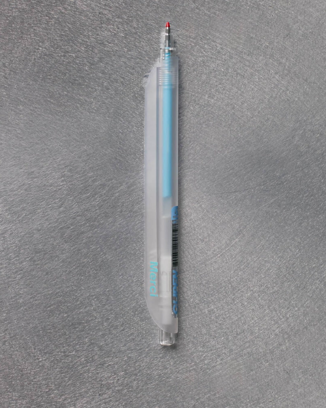 Merci - Stylo Transparent - Bleu