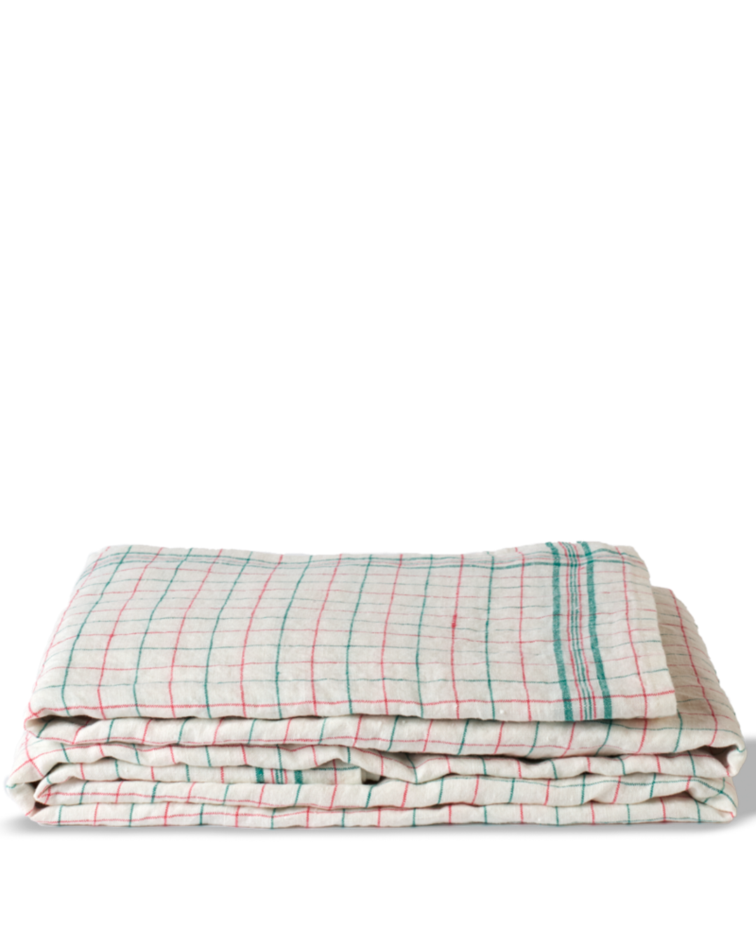 Merci - Washed linen tablecloth - Office - Pink & Green