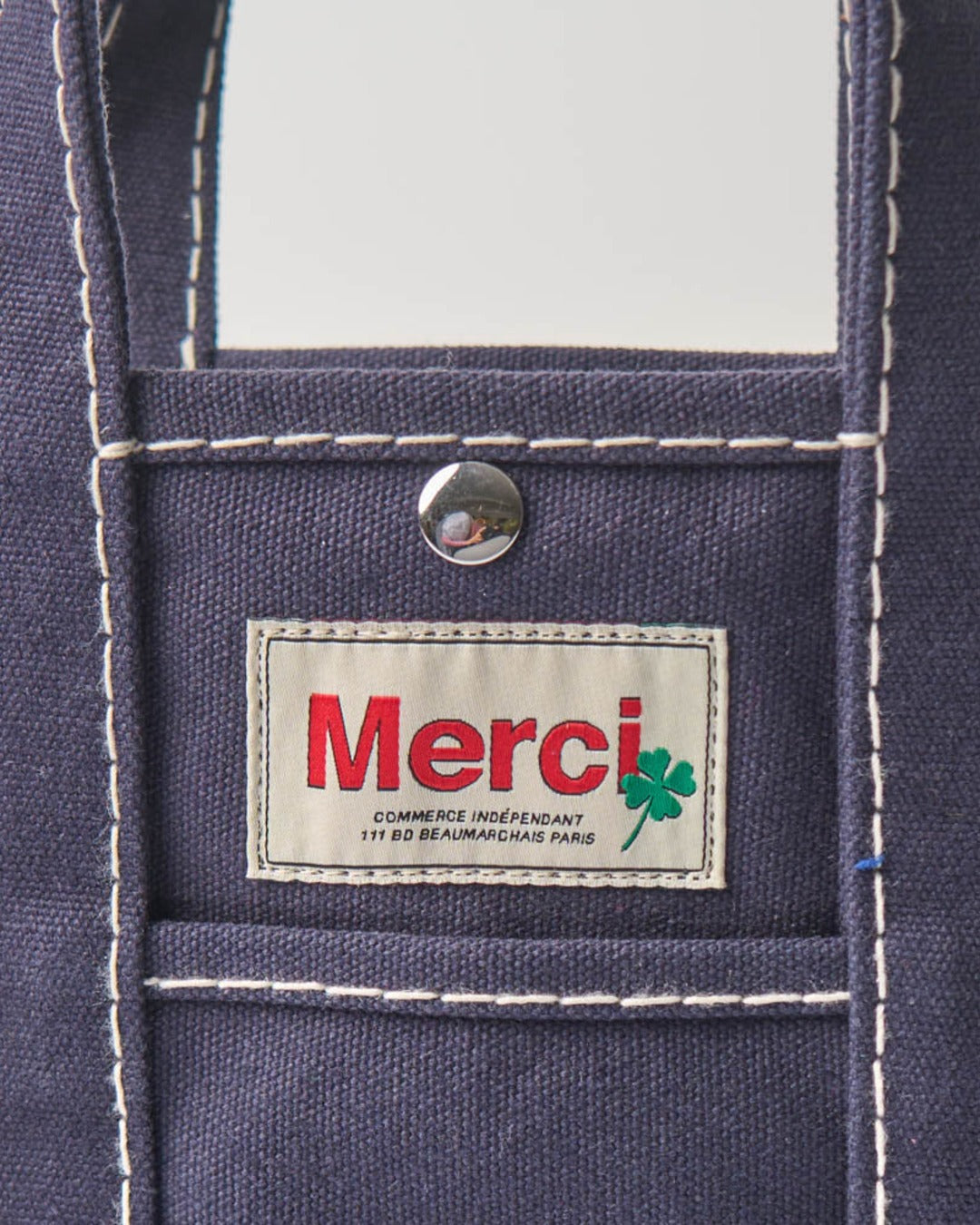 Merci - Cabas Candide Uni - Marine