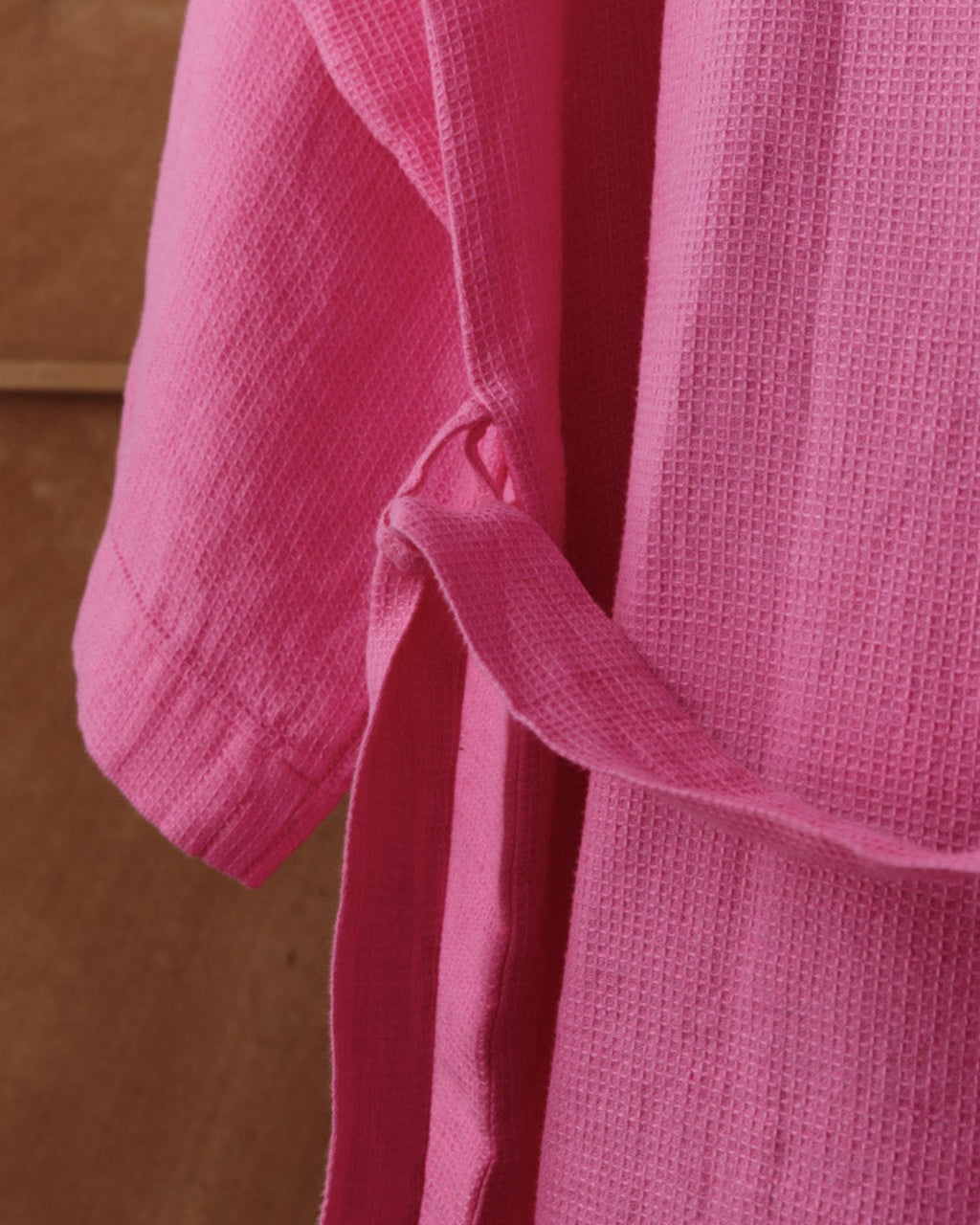 Merci - Linen bathrobe - Honeycomb - Garance Pink